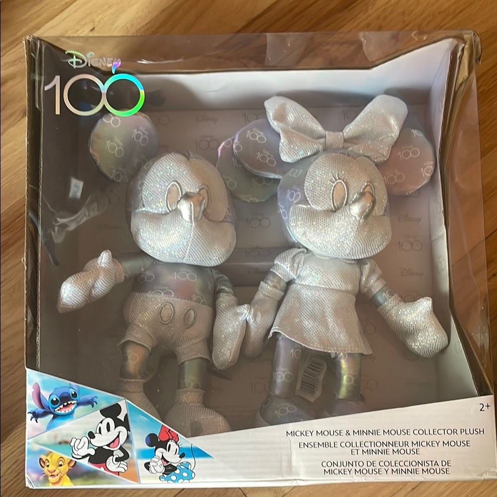 Disney Silver Mickey & Minnie Mouse Stuffed Animals
